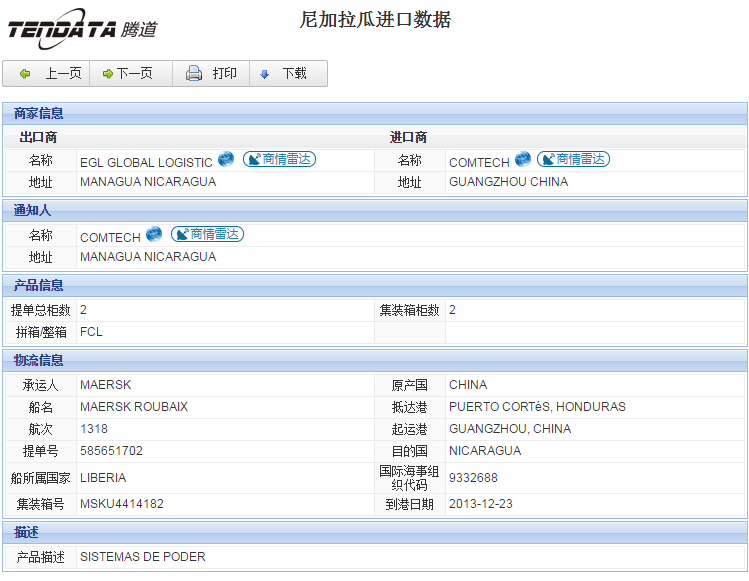 海关数据,进出口数据,进口数据,dcbox小金库,贸易,尼加拉瓜